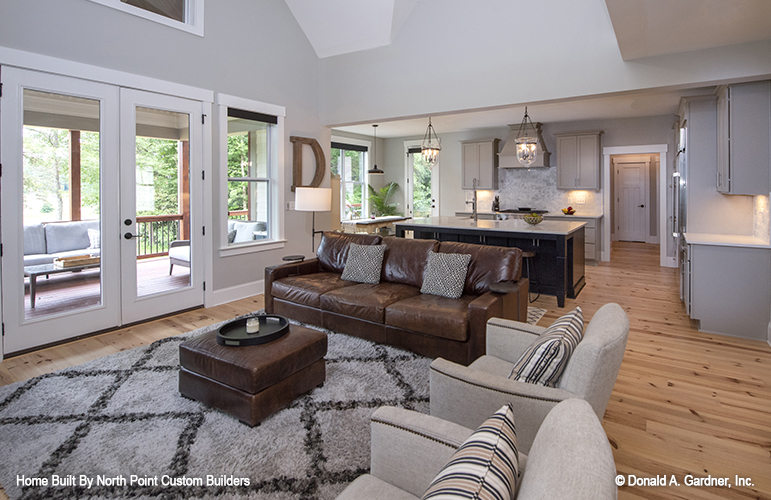 Great room photo from home plan 1446 - the Wallace