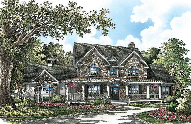 Stone And Siding Farmhouse Plan 5 Bedroom 2 Story Design,Hookless Shower Creative Ways To Hang Shower Curtains