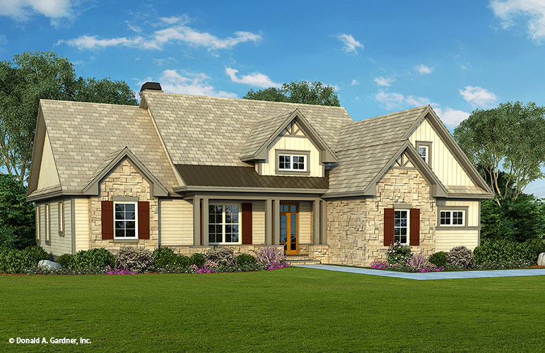 Rustic Stone House Plans | Walkout Basement Home Plans