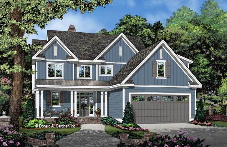 Two story house  plans  Narrow  lot  Donald  Gardner 